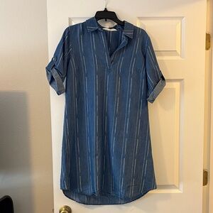 Blue Striped Women's Dress